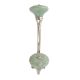 Sage Green Wheel Flower Ceramic Silver Iron Hook